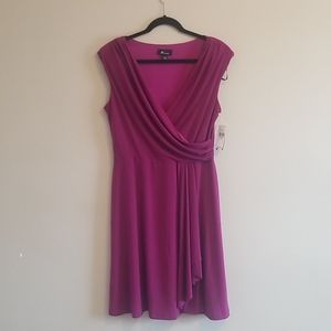 ABStudio Magenta Faux Wrap Dress